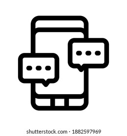 Icono de charla o logotipo símbolo de signo aislado ilustración vectorial - iconos vectoriales de estilo negro de alta calidad
