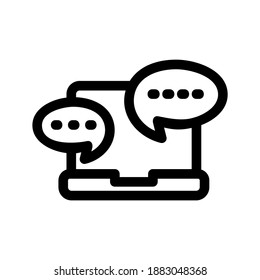 Chat icon or logo isolated sign symbol vector illustration - high quality black style vector icons
