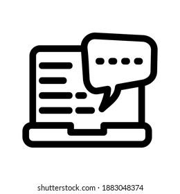 Chat icon or logo isolated sign symbol vector illustration - high quality black style vector icons
