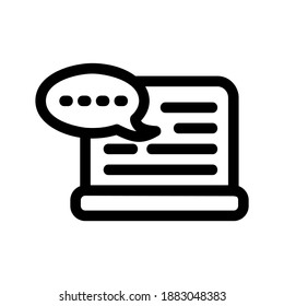 Icono de charla o logotipo símbolo de signo aislado ilustración vectorial - iconos vectoriales de estilo negro de alta calidad

