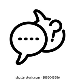 Icono de charla o logotipo símbolo de signo aislado ilustración vectorial - iconos vectoriales de estilo negro de alta calidad
