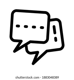 Chat-Symbol oder -Logo einzeln auf Zeichensymbolen, Vektorgrafik - hochwertige Vektorsymbole in schwarzem Stil
