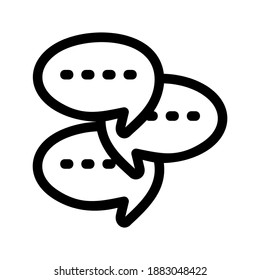 Chat icon or logo isolated sign symbol vector illustration - high quality black style vector icons
