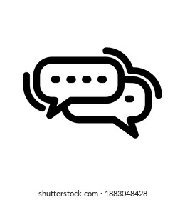 Chat icon or logo isolated sign symbol vector illustration - high quality black style vector icons
