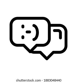 Icono de charla o logotipo símbolo de signo aislado ilustración vectorial - iconos vectoriales de estilo negro de alta calidad

