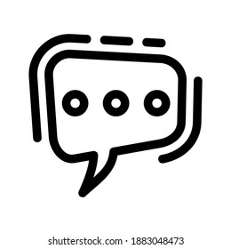 Chat icon or logo isolated sign symbol vector illustration - high quality black style vector icons
