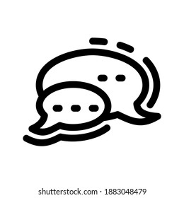 Chat icon or logo isolated sign symbol vector illustration - high quality black style vector icons
