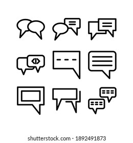 Chat icon or logo isolated sign symbol vector illustration - Collection of high quality black style vector icons
