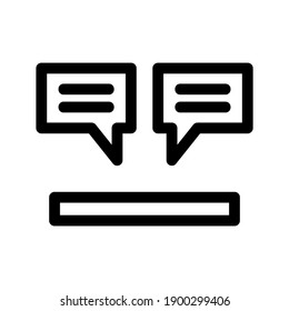 Icono de charla o logotipo símbolo de signo aislado ilustración vectorial - iconos vectoriales de estilo negro de alta calidad
