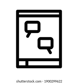 Chat icon or logo isolated sign symbol vector illustration - high quality black style vector icons
