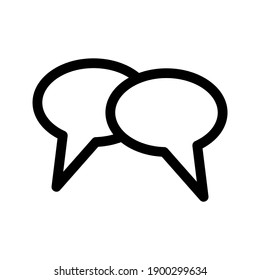 Chat icon or logo isolated sign symbol vector illustration - high quality black style vector icons
