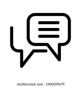 Icono de charla o logotipo símbolo de signo aislado ilustración vectorial - iconos vectoriales de estilo negro de alta calidad

