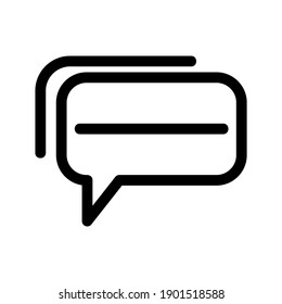 Icono de charla o logotipo símbolo de signo aislado ilustración vectorial - iconos vectoriales de estilo negro de alta calidad
