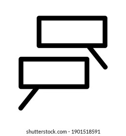 Icono de charla o logotipo símbolo de signo aislado ilustración vectorial - iconos vectoriales de estilo negro de alta calidad
