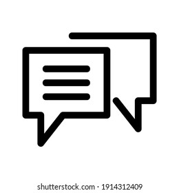 Icono de charla o logotipo símbolo de signo aislado ilustración vectorial - iconos vectoriales de estilo negro de alta calidad

