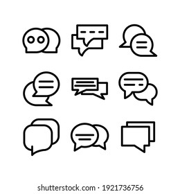 chat icon or logo isolated sign symbol vector illustration - Collection of high quality black style vector icons
