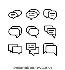 chat icon or logo isolated sign symbol vector illustration - Collection of high quality black style vector icons
