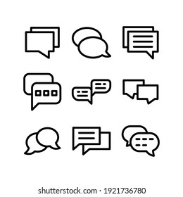 chat icon or logo isolated sign symbol vector illustration - Collection of high quality black style vector icons
