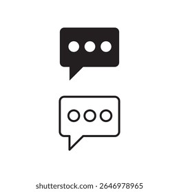 Icono de chat o signo aislado del logotipo, ilustración plana simple del Vector para el Web y el App.. eps