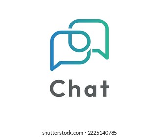 Chat icon logo, logotype, conversation psychologist, therapy, help call center resource vector template