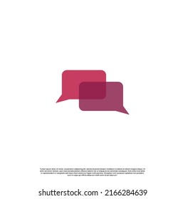 logotipo del icono de chat en fondo aislado