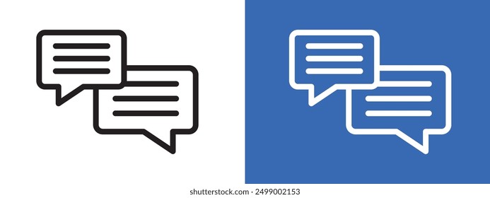 Contorno del Vector del conjunto de signos del logotipo del icono del chat