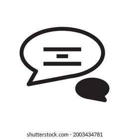 chat icon or logo vector illustration of isolated sign symbol, vector illustration with high quality black outline.