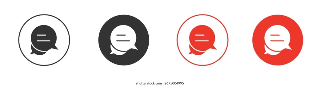 Chat icon for logo, vector sign symbol for design