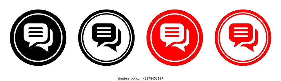 Chat icon, message button, icon for chat and message