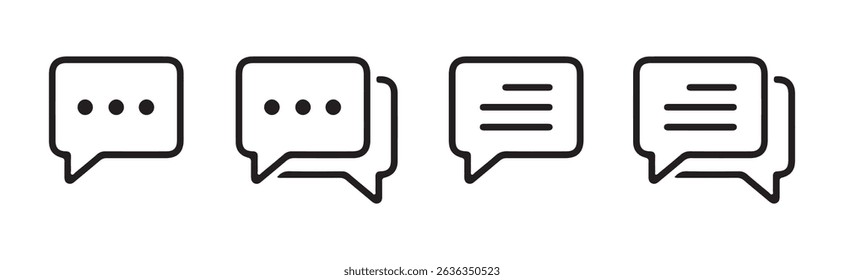 Chat Icon – Message, Text, Speech Bubble Vector
