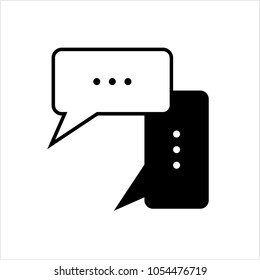 Chat Icon, Message Icon Vector Art Illustration
