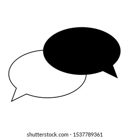 Chat icon. Messages icon. SMS vector sign. Bubble speech icon. Dialogue of people