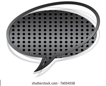 textura de metal del icono de chat
