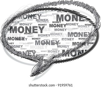 icono de chat con patrón de dinero