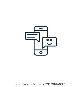 Chat icon. Monochrome simple sign from speech collection. Chat icon for logo, templates, web design and infographics.