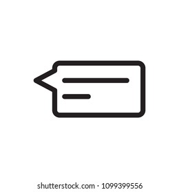 Chat icon, multimedia icon. Outline bold, thick line style, 4px strokes rounder edges. Vector illustration