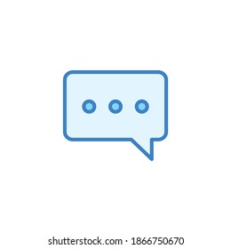 Icono de conversación, icono de línea de notificaciones, vector de icono Comentario. icono de medios sociales