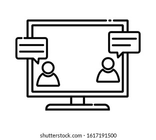 Chat icon on the Computer