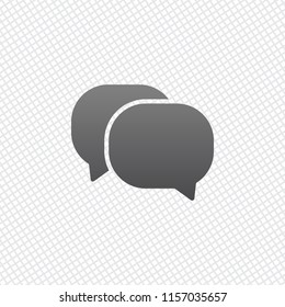 chat icon. On grid background