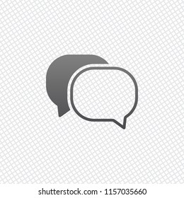 chat icon. On grid background