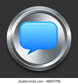 Chat-Symbol auf dem Metallnetz-Internet-Button Original-Vektorgrafik