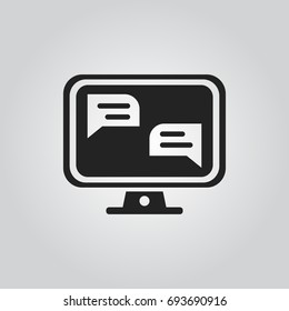 chat icon on monitor