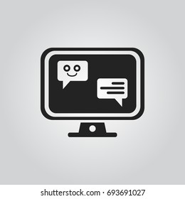 chat icon on monitor