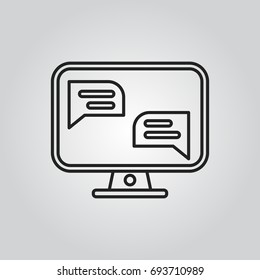 chat icon on monitor