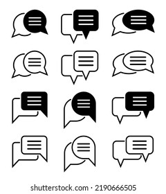 Chat-Symbol auf weißem Hintergrund
