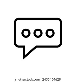 chat icon on white background. eps 10