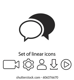 Chat  icon. One of set web icons