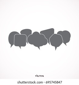 Chat icon. One of set web icons Isolated on gray Background. 