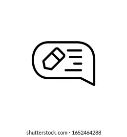 chat icon. Online Learning icon. Perfect for application, web, logo and presentation template. icon design line style