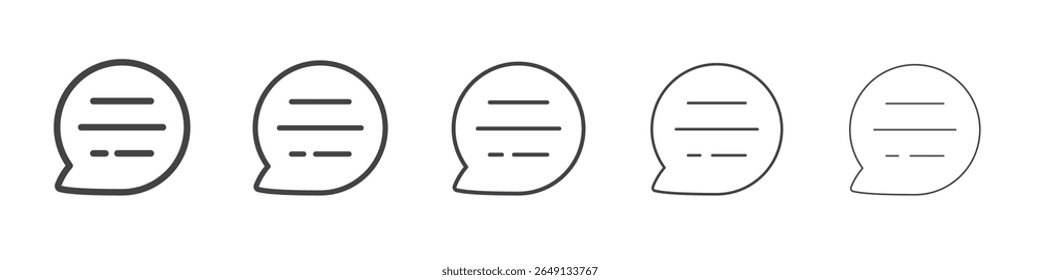 Símbolo de Vector de ilustración de contorno de icono de chat